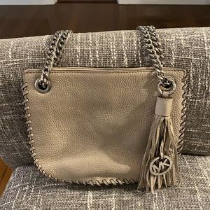 Michael Kors Whipped Chelsea Cement Leather purse